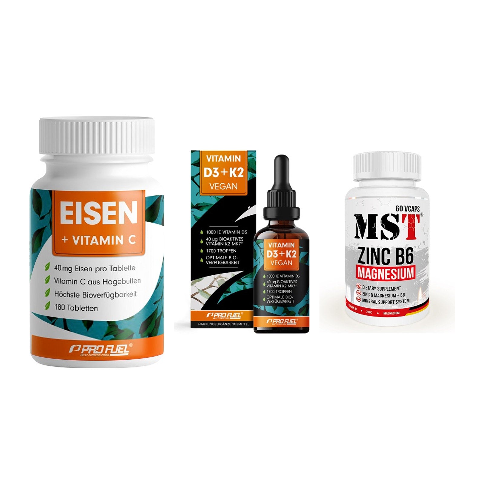 Immun-Set: ProFuel EISEN + ProFuel Vitamin + MST Zinc – alle enthaltenen Artikel