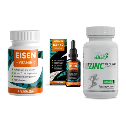 Immun-Set: ProFuel EISEN + ProFuel Vitamin + MST Healthy Zinc – alle enthaltenen Artikel