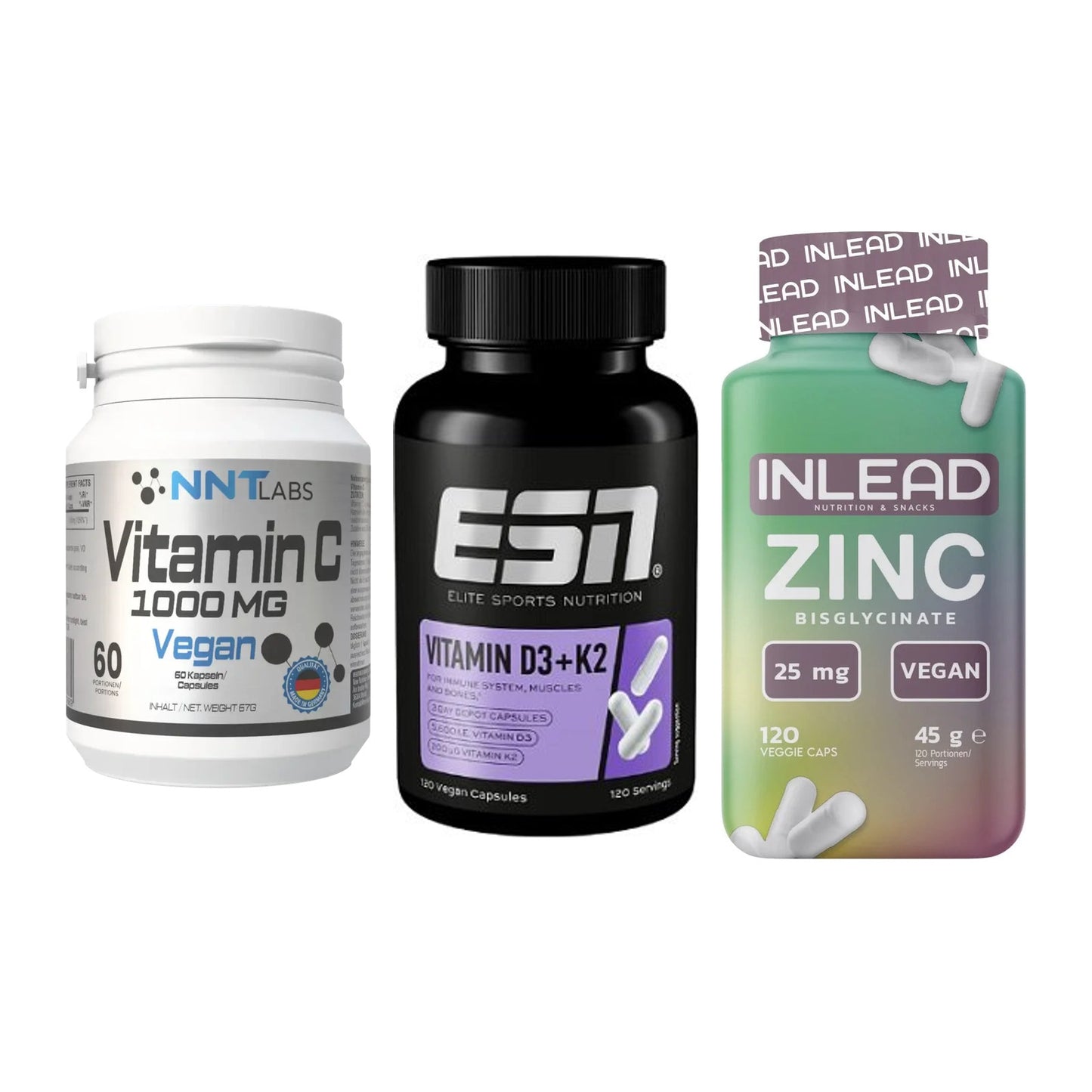 Immun-Set: NNT Vitamin C + ESN Vitamin D3 + INLEAD Zink – alle enthaltenen Artikel