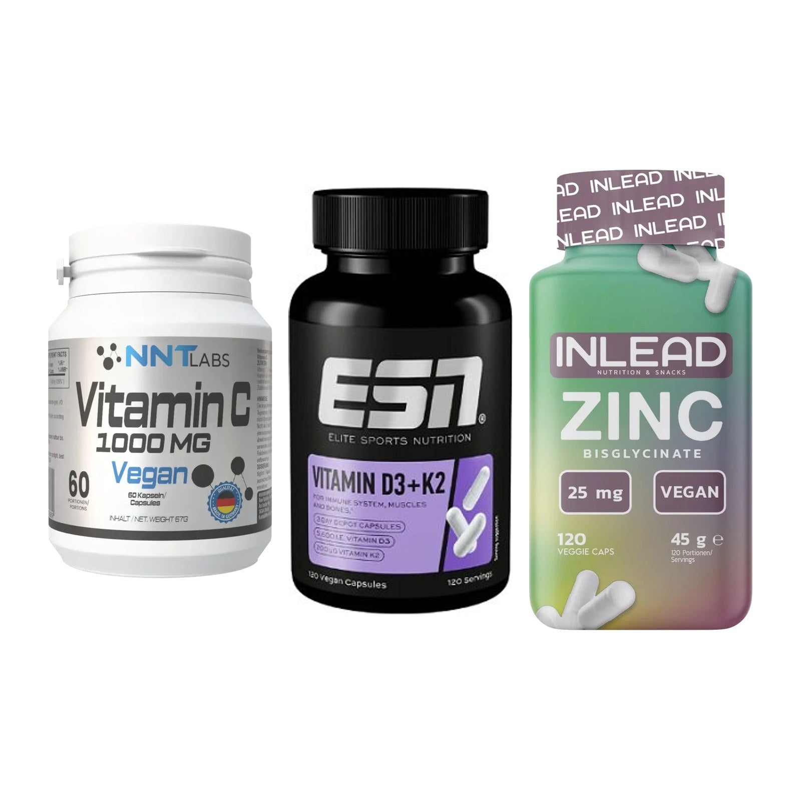 Immun-Set: NNT Vitamin C + ESN Vitamin D3 + INLEAD Zink – alle enthaltenen Artikel