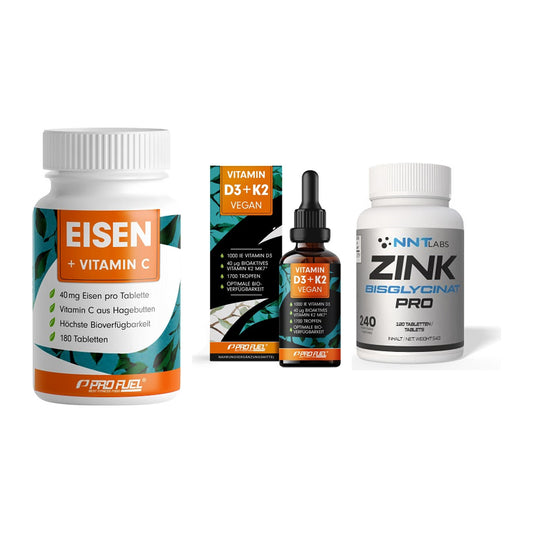 Immun-Set: ProFuel EISEN + ProFuel Vitamin + NNT Zink 50mg – alle enthaltenen Artikel