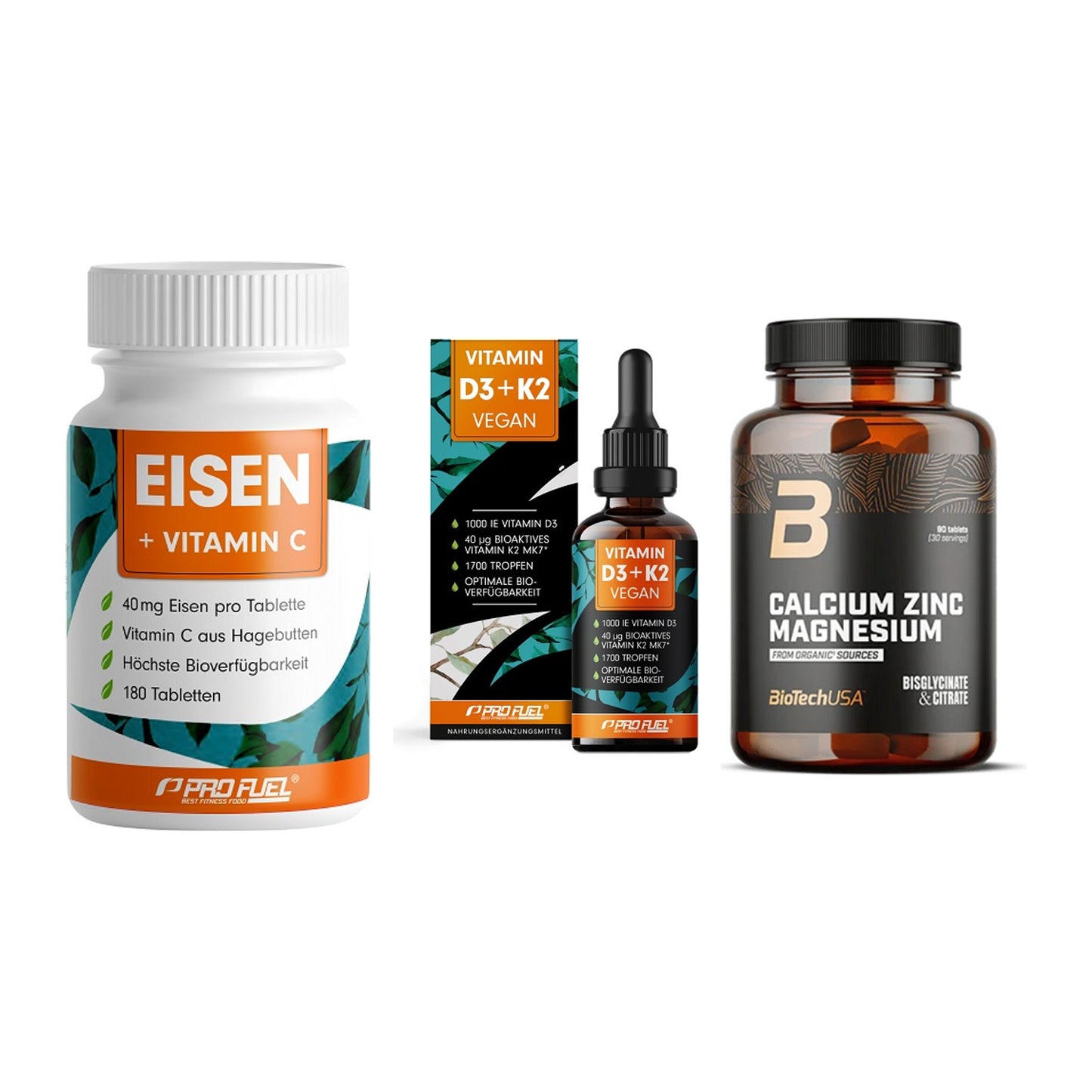 Immun-Set: ProFuel EISEN + ProFuel Vitamin + BioTech Calcium – alle enthaltenen Artikel