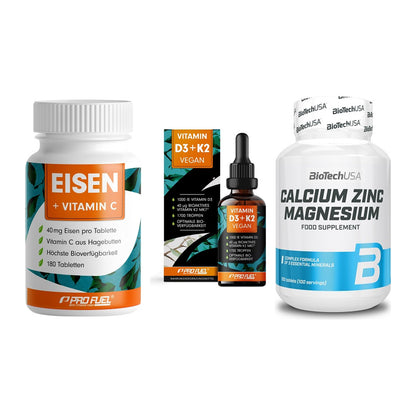 Immun-Set: ProFuel EISEN + ProFuel Vitamin + BioTech Calcium – alle enthaltenen Artikel