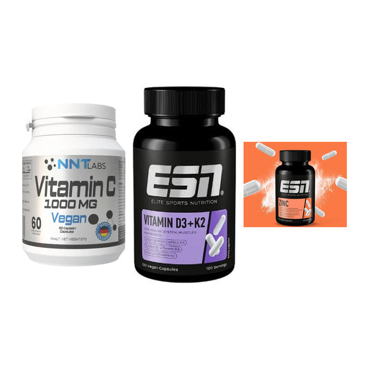 Immun-Set: NNT Vitamin C 1000 mg + ESN Vitamin D3 + K2 + ESN Zinc – alle enthaltenen Artikel