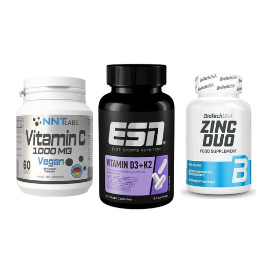Immun-Set: NNT Vitamin C + ESN Vitamin D3 + BioTech Zinc Duo – alle enthaltenen Artikel