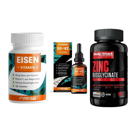 Immun-Set: ProFuel EISEN + ProFuel Vitamin + Body Attack Zink – alle enthaltenen Artikel