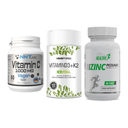 Immun-Set: NNT Vitamin C + Sinob Vitamin D3 + MST Healthy Zinc – alle enthaltenen Artikel