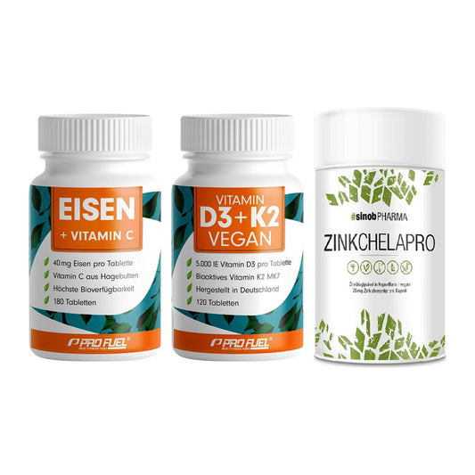 Immun-Set: ProFuel EISEN + ProFuel Vitamin + Sinob Zink – alle enthaltenen Artikel