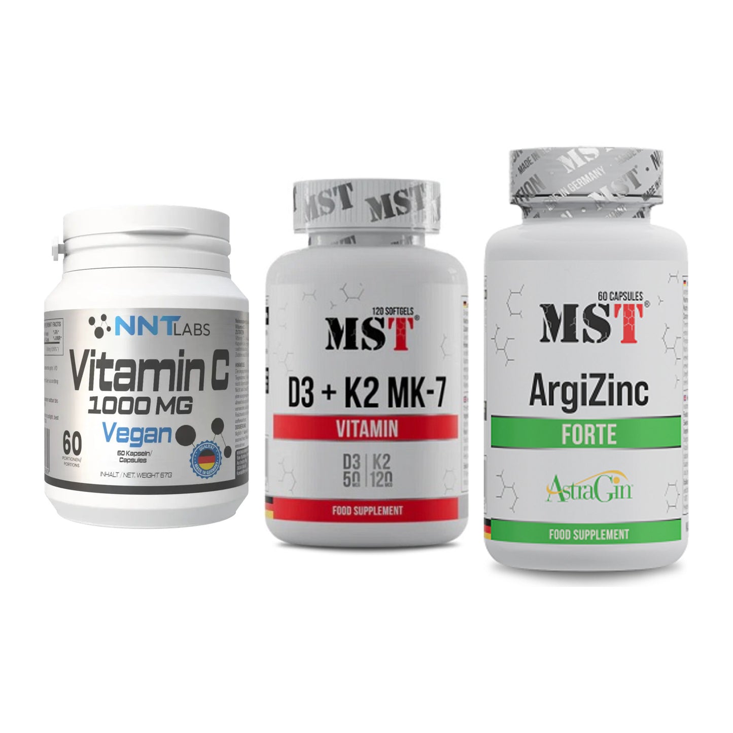 Immun-Set: NNT Vitamin C + MST Vitamin D3 + MST ArgiZinc – alle enthaltenen Artikel