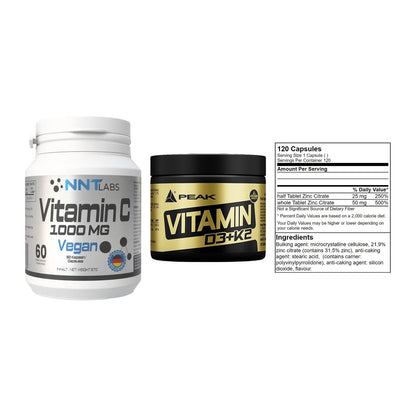 Immun-Set: NNT Vitamin C + Peak Vitamin + GN Zinc Citrate – alle enthaltenen Artikel