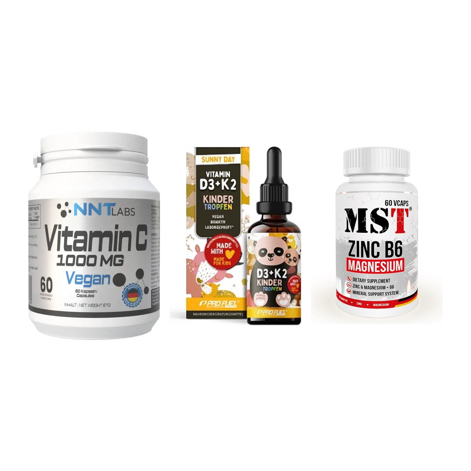 Immun-Set: NNT Vitamin C + ProFuel VITAMIN + MST Zinc – alle enthaltenen Artikel