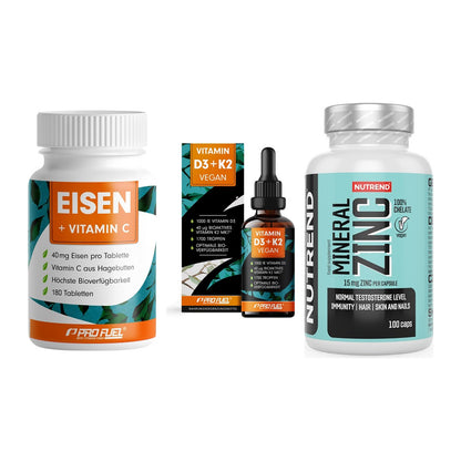 Immun-Set: ProFuel EISEN + ProFuel Vitamin + Nutrend Zinc – alle enthaltenen Artikel