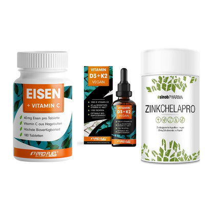 Immun-Set: ProFuel EISEN + ProFuel Vitamin + Sinob Zink – alle enthaltenen Artikel
