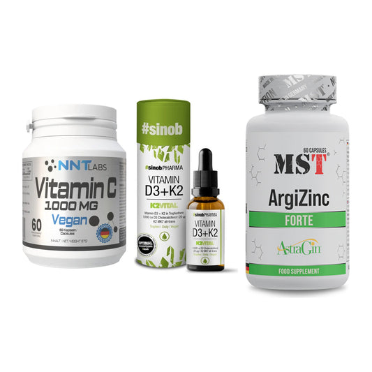 Immun-Set: NNT Vitamin C + Sinob Vitamin D3 + MST ArgiZinc – alle enthaltenen Artikel