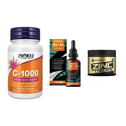 Immun-Set: Now Foods Vitamin + ProFuel Vitamin + Peak Zink Chelat – alle enthaltenen Artikel