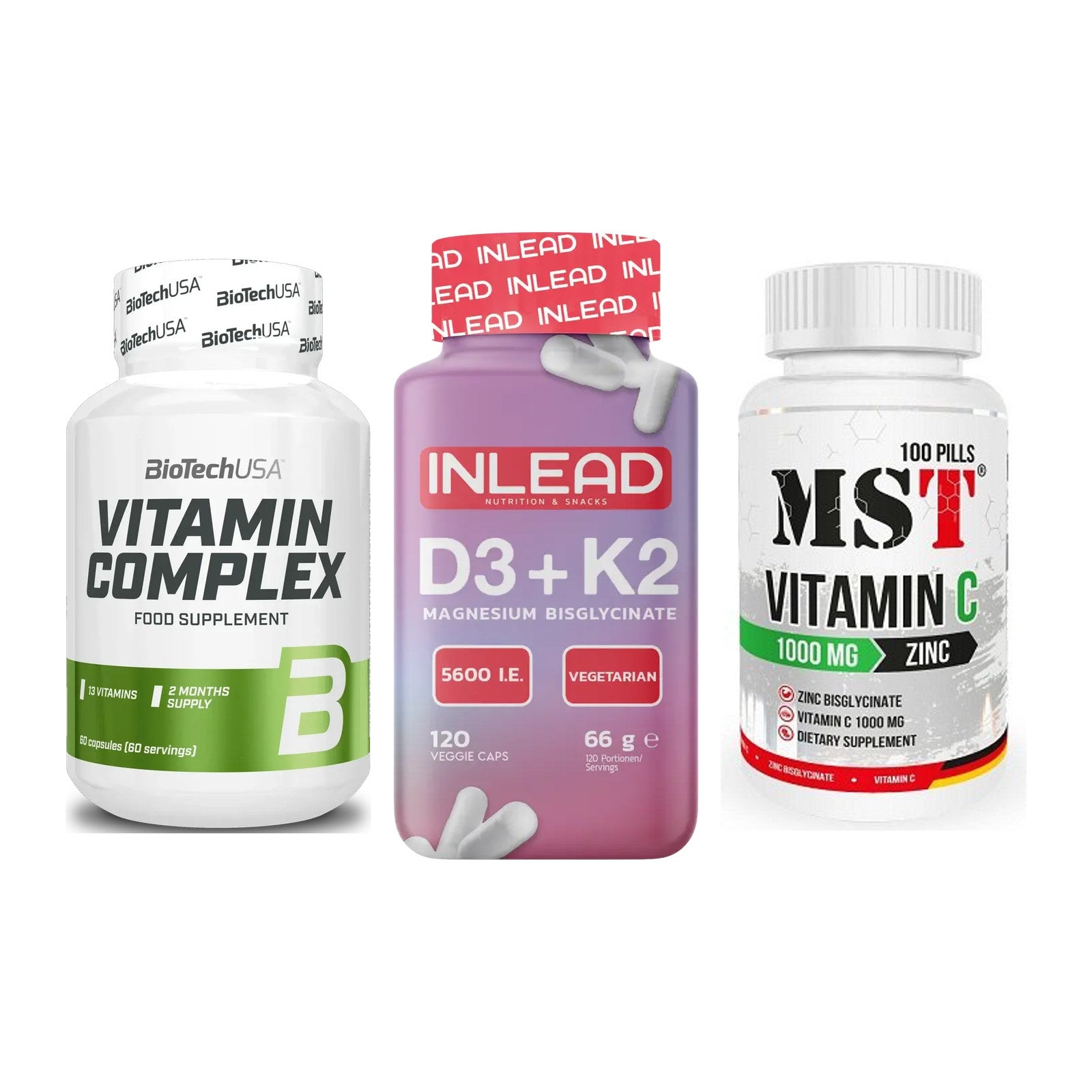 Immun-Set: BioTech Vitamin + INLEAD Vitamin D3 + MST Vitamin C – alle enthaltenen Artikel