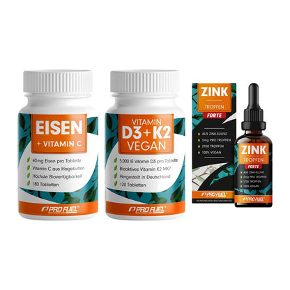 Immun-Set: ProFuel EISEN + ProFuel Vitamin + ProFuel Zink – alle enthaltenen Artikel