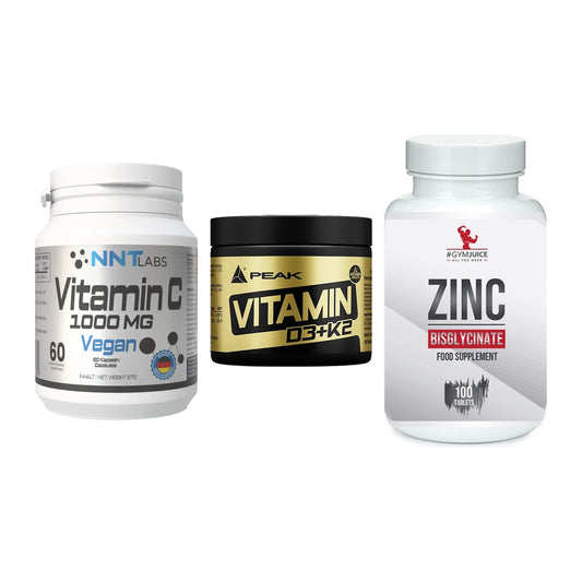 Immun-Set: NNT Vitamin C + Peak Vitamin + #GYMJUICE ZINC – alle enthaltenen Artikel