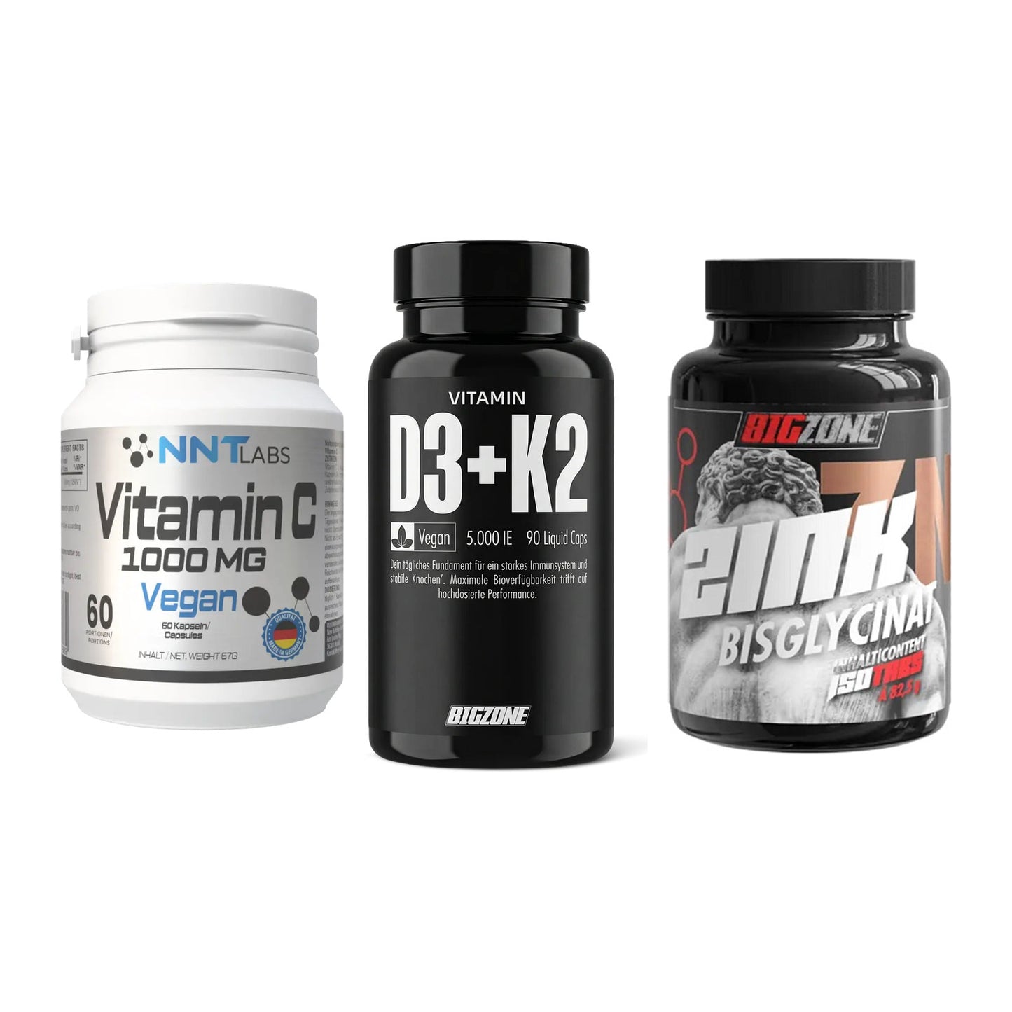 Immun-Set: NNT Vitamin C + Big Zone Vitamin + Big Zone Zink – alle enthaltenen Artikel