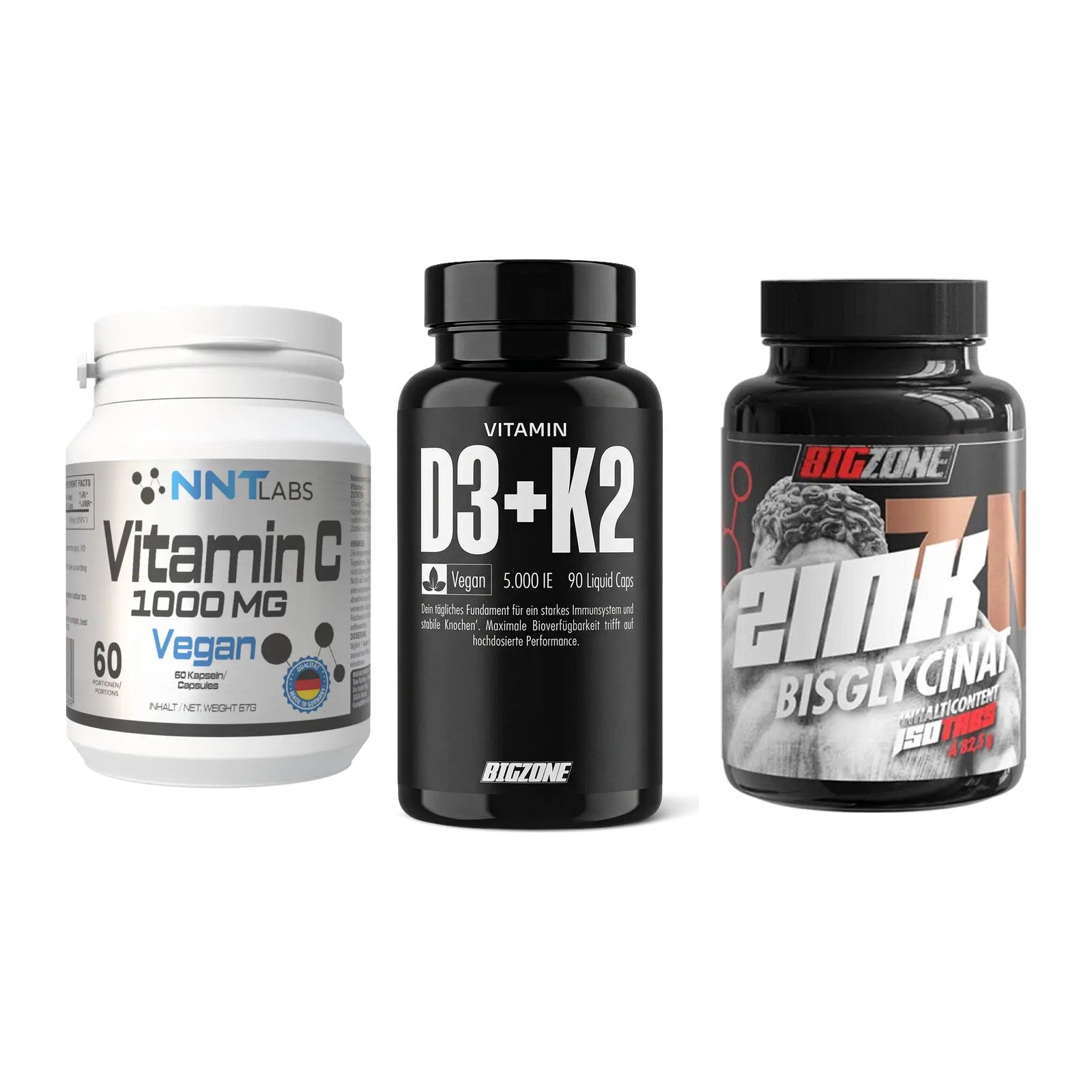 Immun-Set: NNT Vitamin C + Big Zone Vitamin + Big Zone Zink – alle enthaltenen Artikel