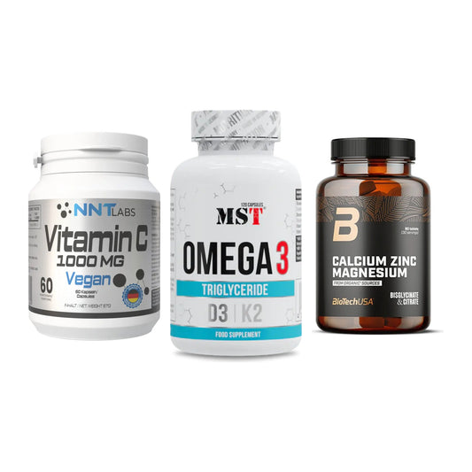 Immun-Set: NNT Vitamin C + MST Omega 3 500 + BioTech Calcium – alle enthaltenen Artikel