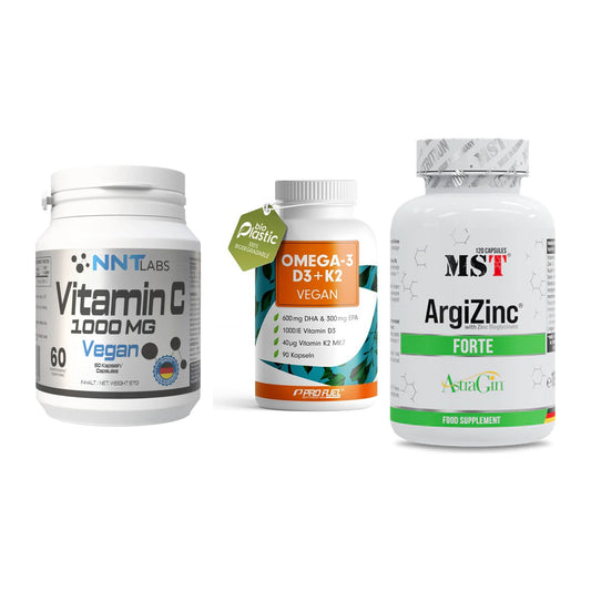 Immun-Set: NNT Vitamin C + ProFuel Omega 3 + MST ArgiZinc – alle enthaltenen Artikel