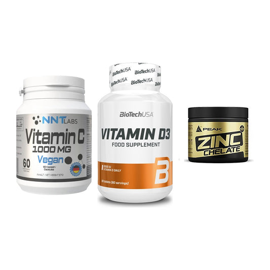 Immun-Set: NNT Vitamin C + BioTech Vitamin + Peak Zink Chelat – alle enthaltenen Artikel