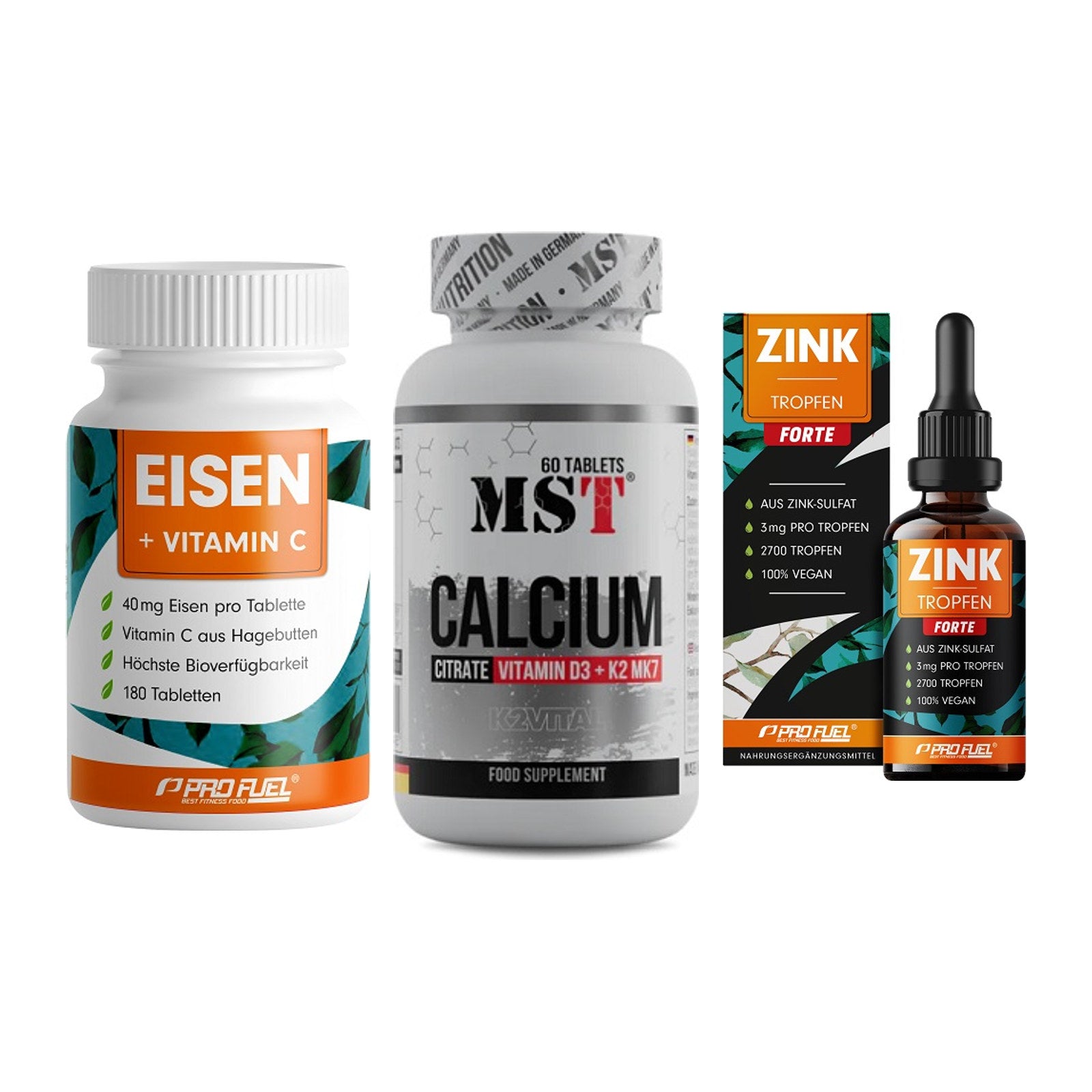 Immun-Set: ProFuel EISEN + MST Calcium + ProFuel Zink – alle enthaltenen Artikel