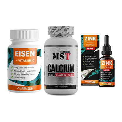 Immun-Set: ProFuel EISEN + MST Calcium + ProFuel Zink – alle enthaltenen Artikel