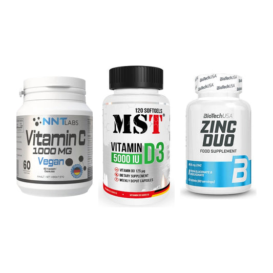 Immun-Set: NNT Vitamin C + MST Vitamin D3 + BioTech Zinc Duo – alle enthaltenen Artikel