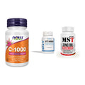 Immun-Set: Now Foods Vitamin + NNT Vitamin D3+K2 + MST Zinc – alle enthaltenen Artikel
