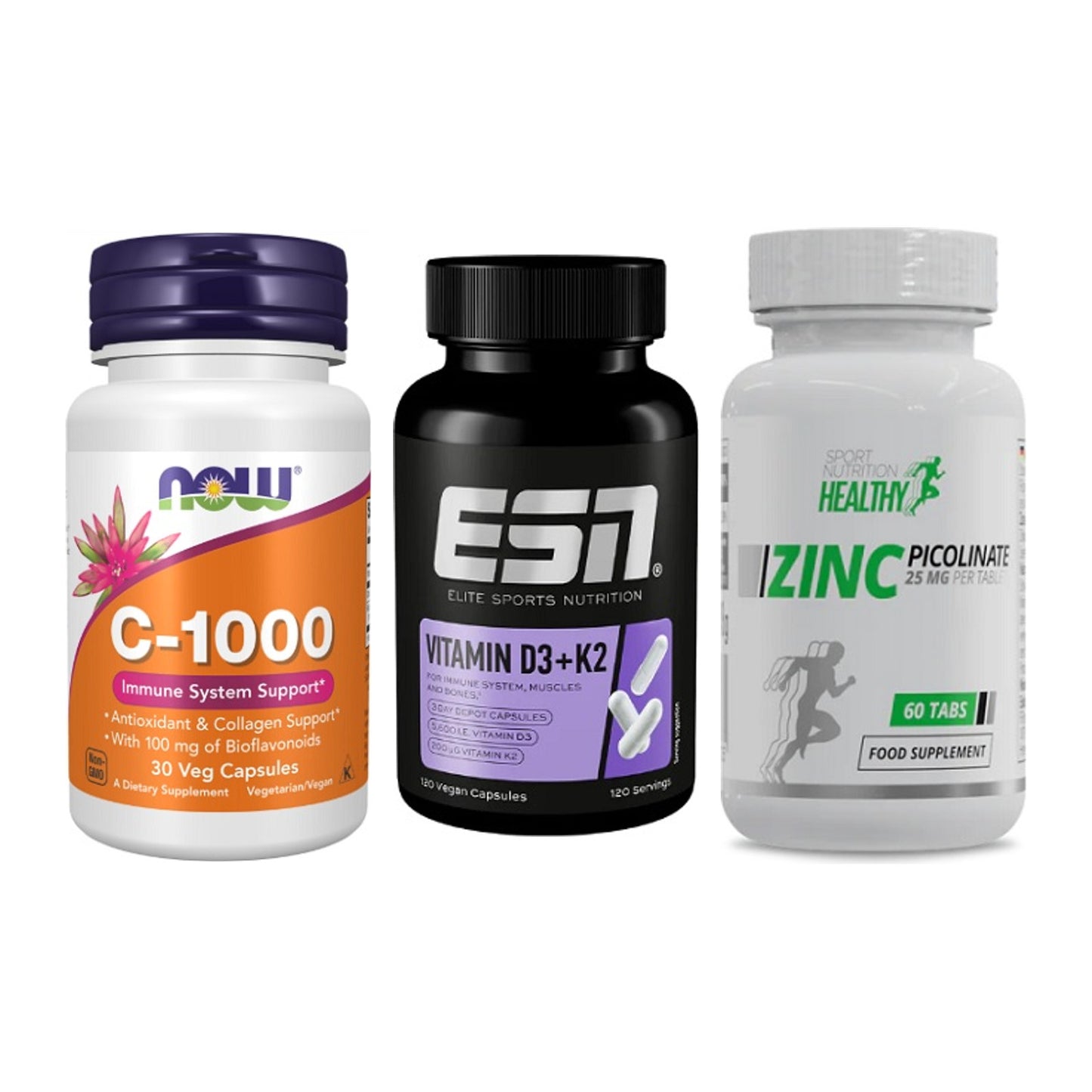 Immun-Set: Now Foods Vitamin + ESN Vitamin D3 + MST Healthy Zinc – alle enthaltenen Artikel