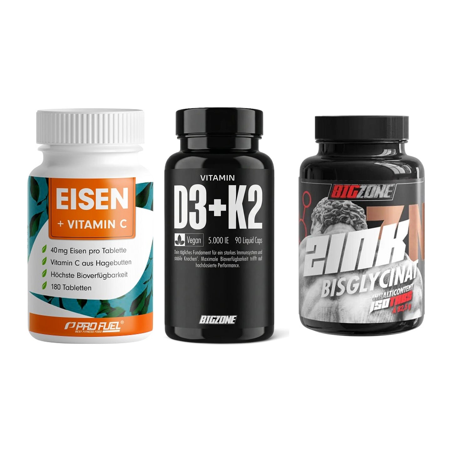 Immun-Set: ProFuel EISEN + Big Zone Vitamin + Big Zone Zink – alle enthaltenen Artikel