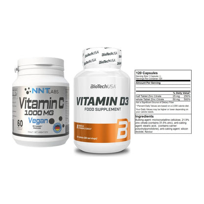Immun-Set: NNT Vitamin C + BioTech Vitamin + GN Zinc Citrate – alle enthaltenen Artikel