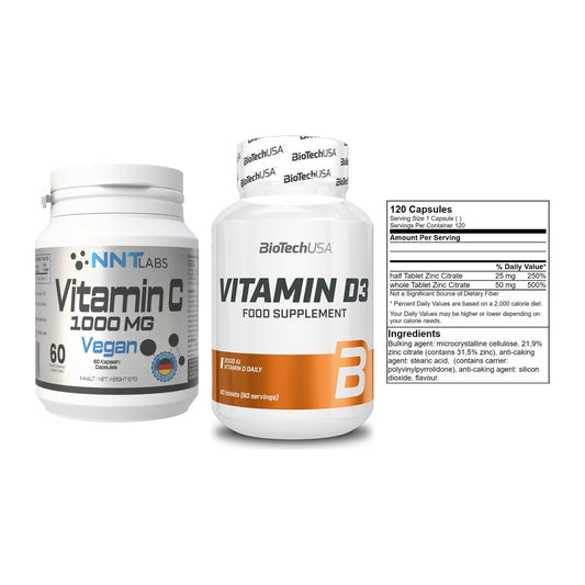 Immun-Set: NNT Vitamin C + BioTech Vitamin + GN Zinc Citrate – alle enthaltenen Artikel