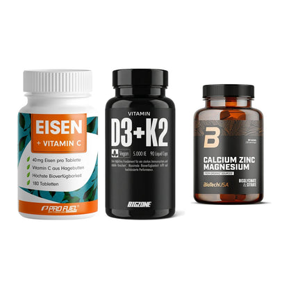 Immun-Set: ProFuel EISEN + Big Zone Vitamin + BioTech Calcium – alle enthaltenen Artikel