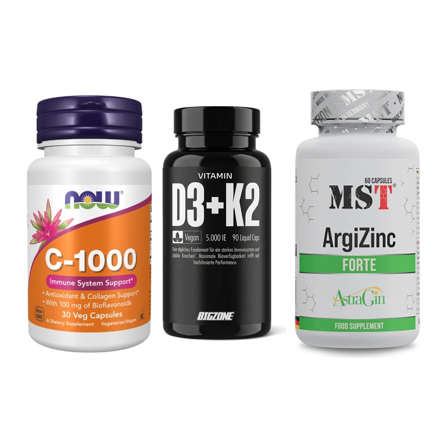 Immun-Set: Now Foods Vitamin + Big Zone Vitamin + MST ArgiZinc – alle enthaltenen Artikel