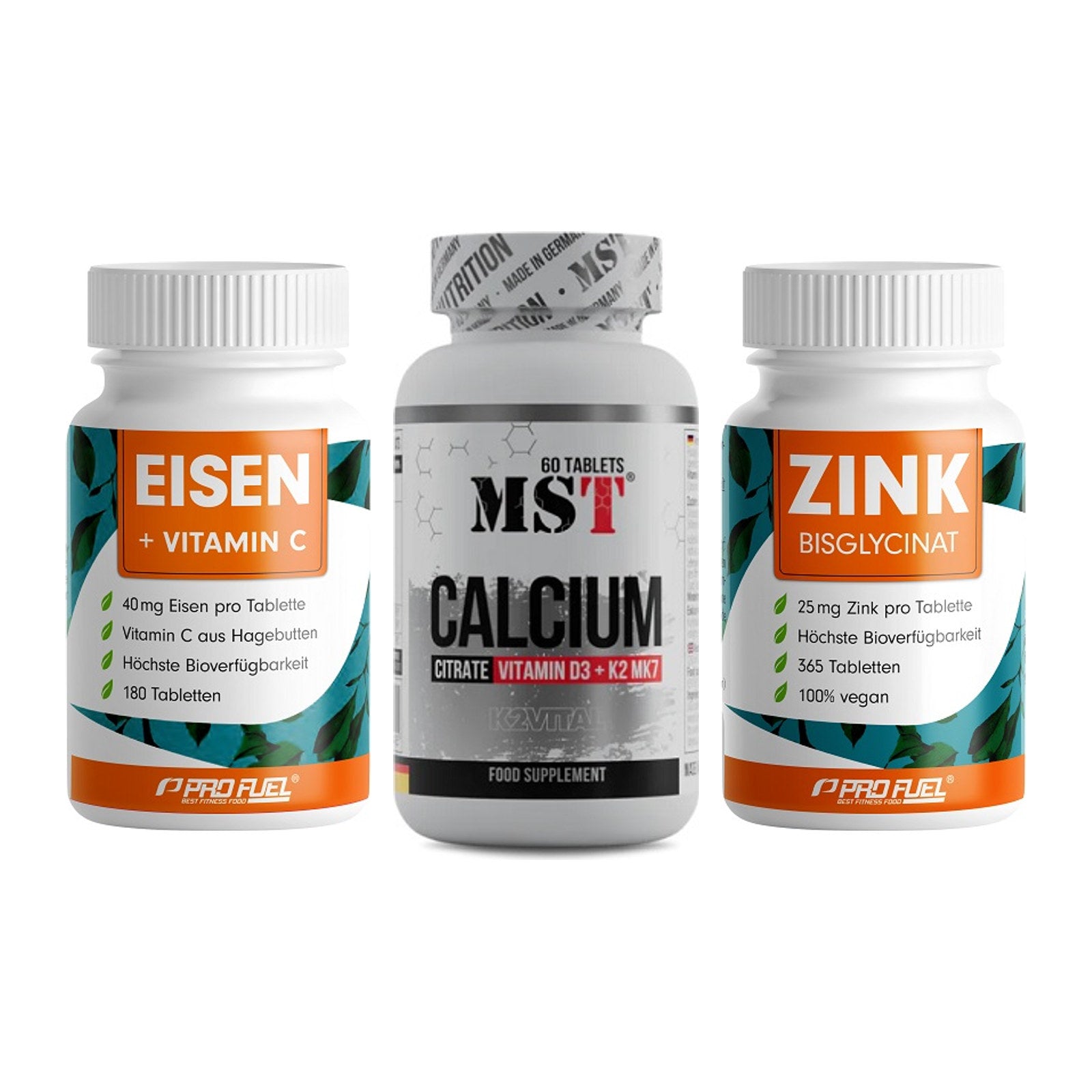 Immun-Set: ProFuel EISEN + MST Calcium + ProFuel Zink – alle enthaltenen Artikel