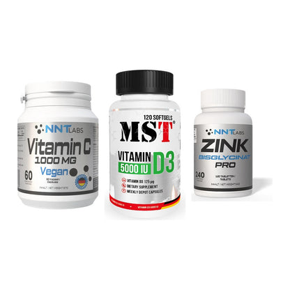Immun-Set: NNT Vitamin C + MST Vitamin D3 + NNT Zink 50mg – alle enthaltenen Artikel