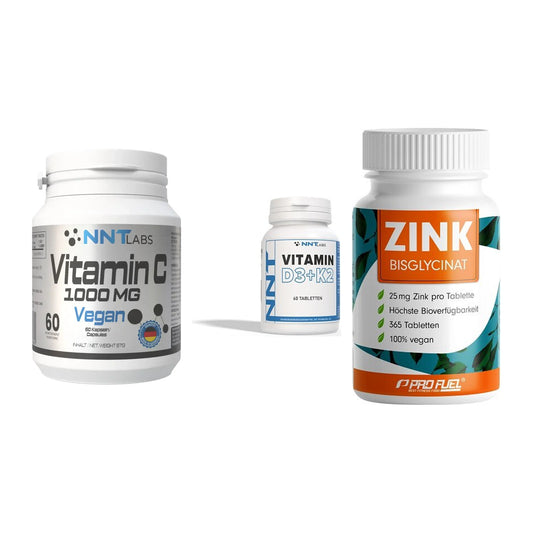 Immun-Set: NNT Vitamin C + NNT Vitamin D3+K2 + ProFuel Zink – alle enthaltenen Artikel