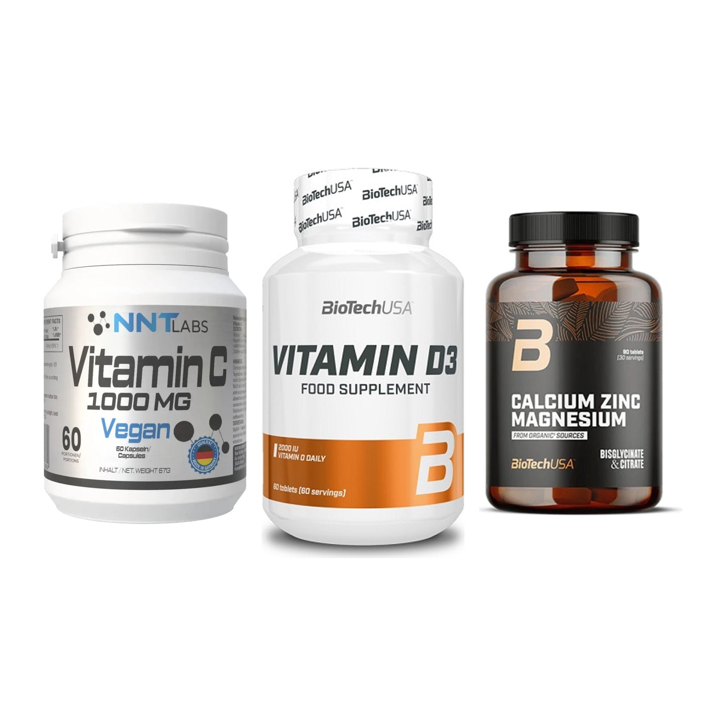Immun-Set: NNT Vitamin C + BioTech Vitamin + BioTech Calcium – alle enthaltenen Artikel