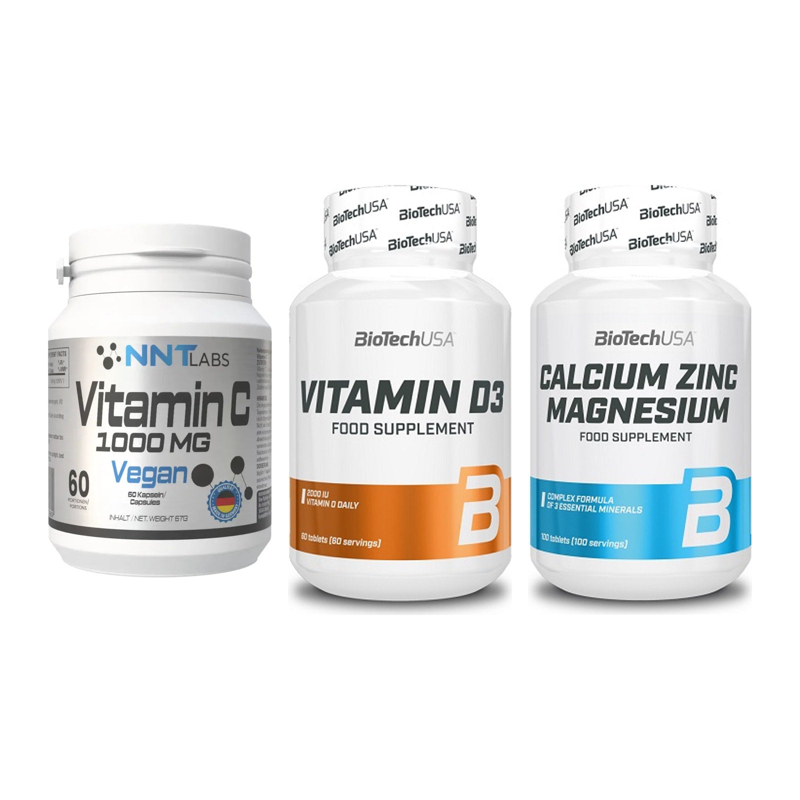 Immun-Set: NNT Vitamin C + BioTech Vitamin + BioTech Calcium – alle enthaltenen Artikel