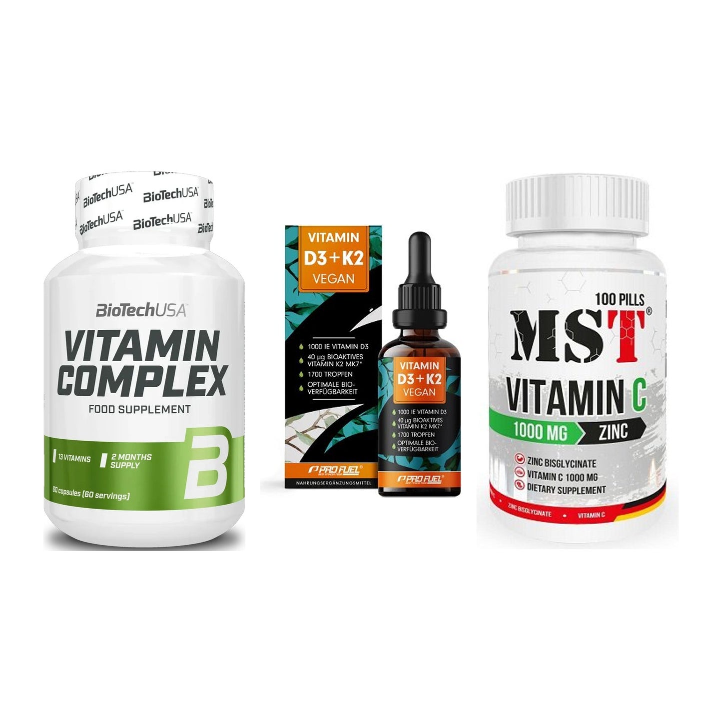 Immun-Set: BioTech Vitamin + ProFuel Vitamin + MST Vitamin C – alle enthaltenen Artikel