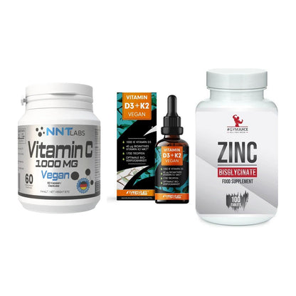 Immun-Set: NNT Vitamin C + ProFuel Vitamin + #GYMJUICE ZINC – alle enthaltenen Artikel