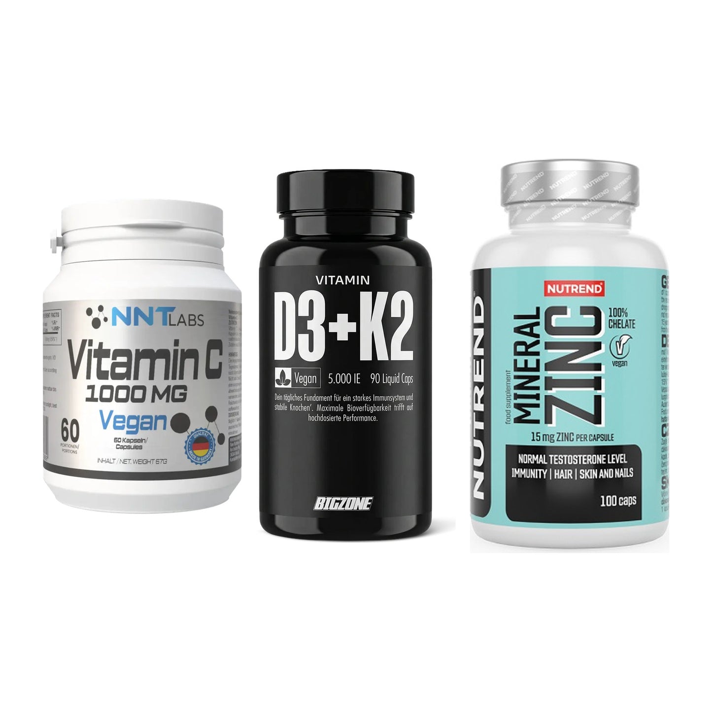 Immun-Set: NNT Vitamin C + Big Zone Vitamin + Nutrend Zinc – alle enthaltenen Artikel