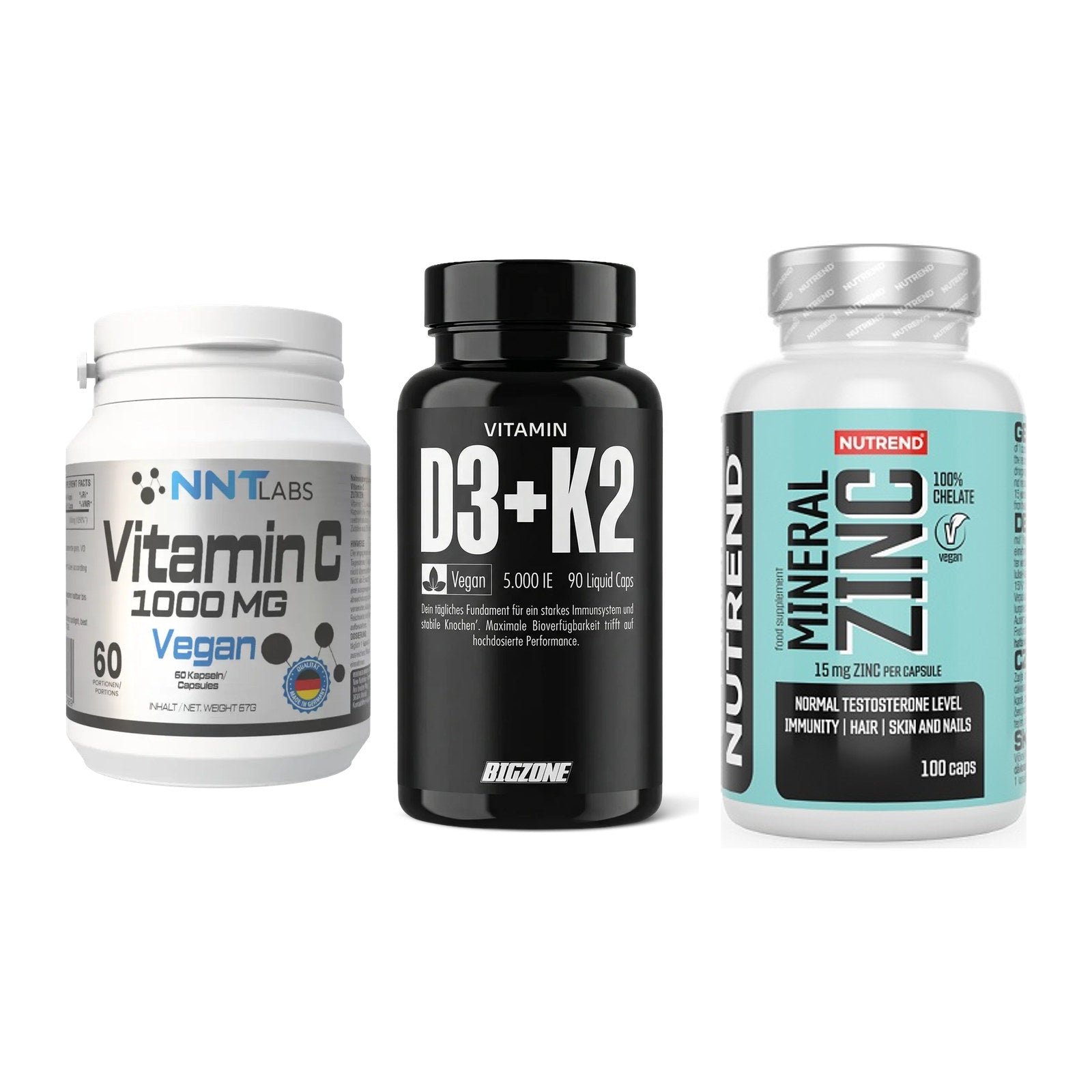 Immun-Set: NNT Vitamin C + Big Zone Vitamin + Nutrend Zinc – alle enthaltenen Artikel