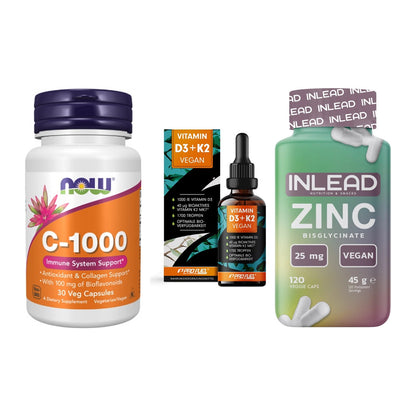 Immun-Set: Now Foods Vitamin + ProFuel Vitamin + INLEAD Zink – alle enthaltenen Artikel