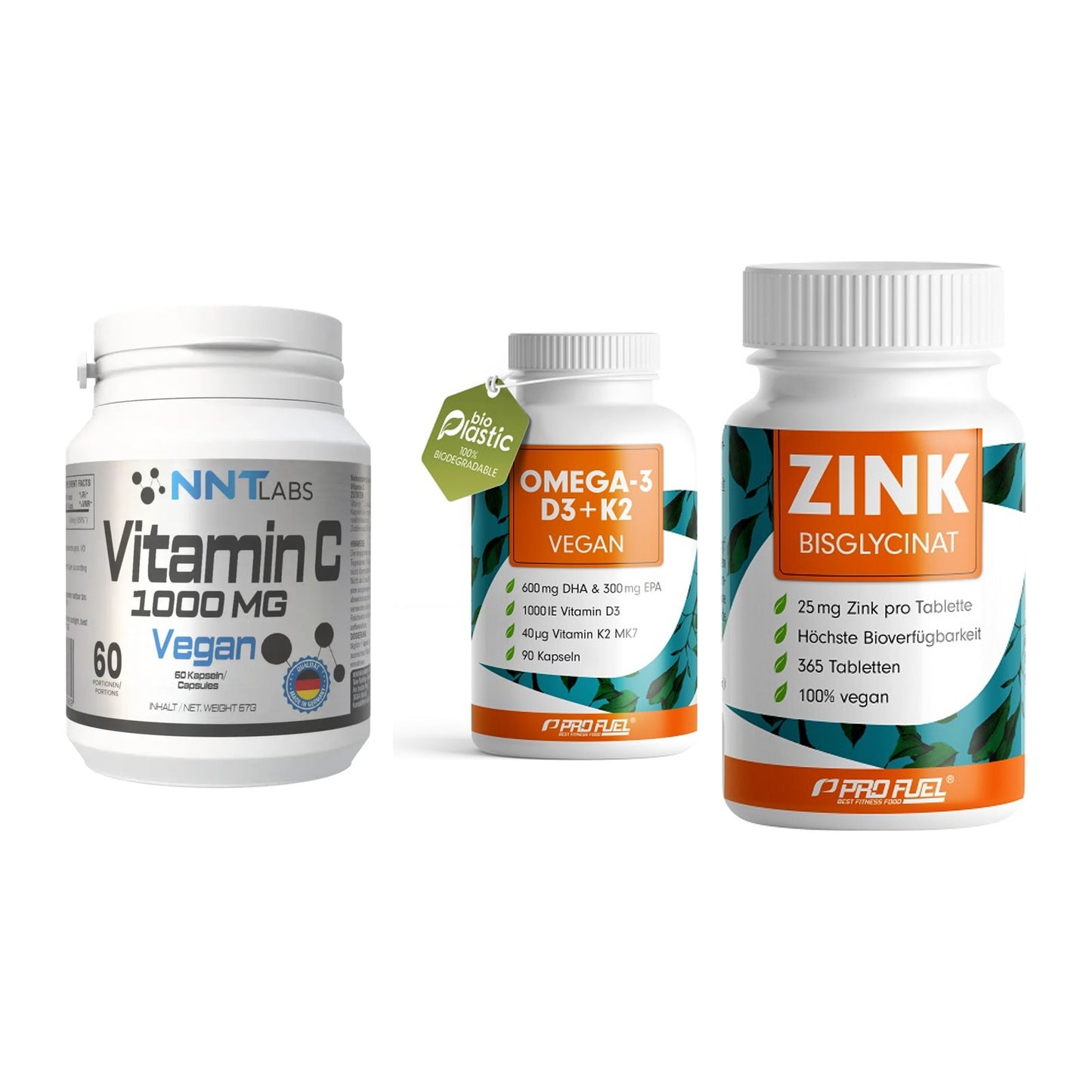 Immun-Set: NNT Vitamin C + ProFuel Omega 3 + ProFuel Zink – alle enthaltenen Artikel