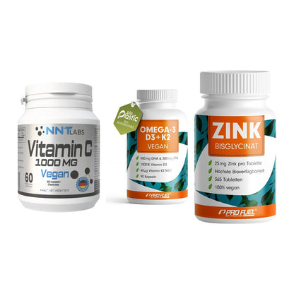 Immun-Set: NNT Vitamin C + ProFuel Omega 3 + ProFuel Zink – alle enthaltenen Artikel
