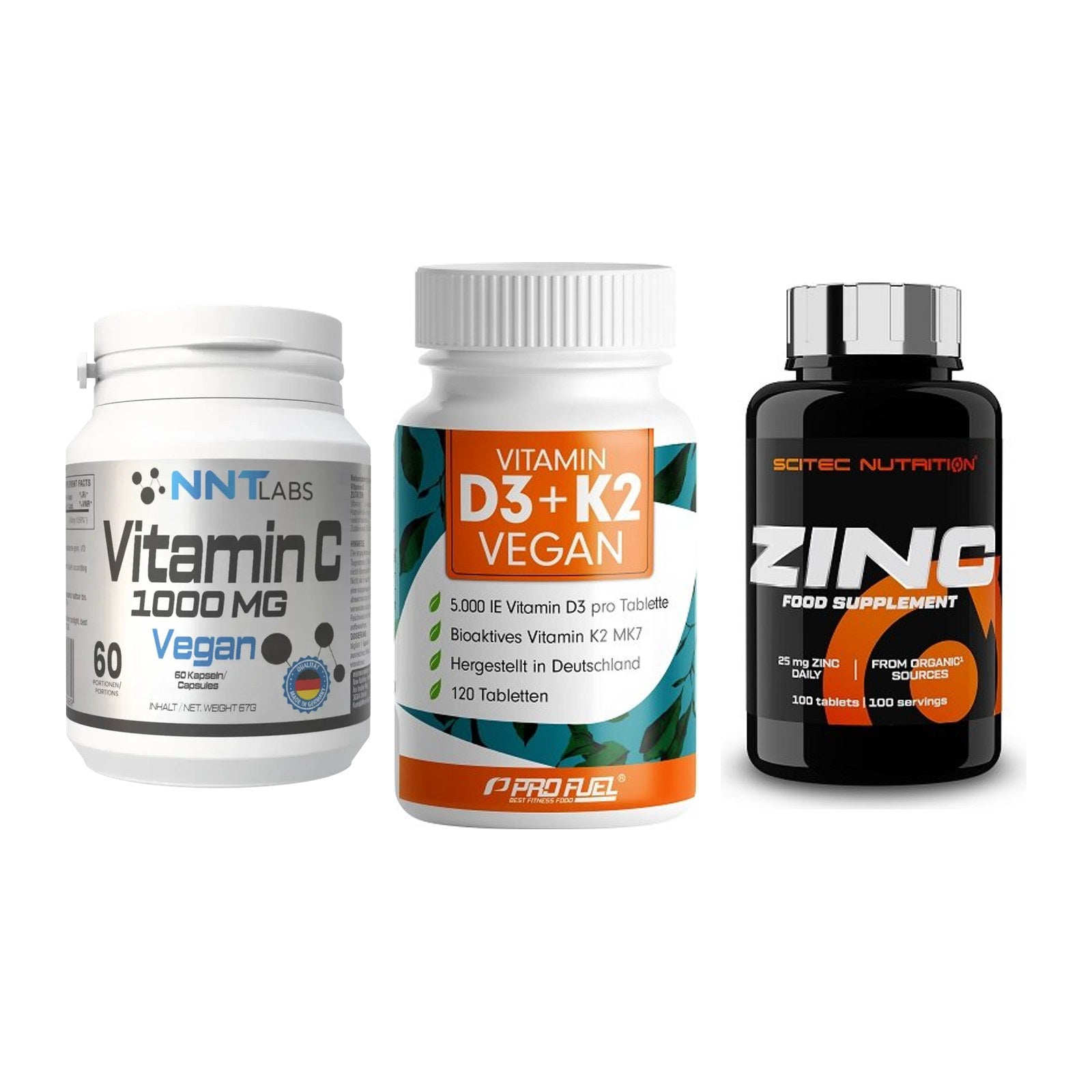 Immun-Set: NNT Vitamin C + ProFuel Vitamin + Scitec Zinc – alle enthaltenen Artikel
